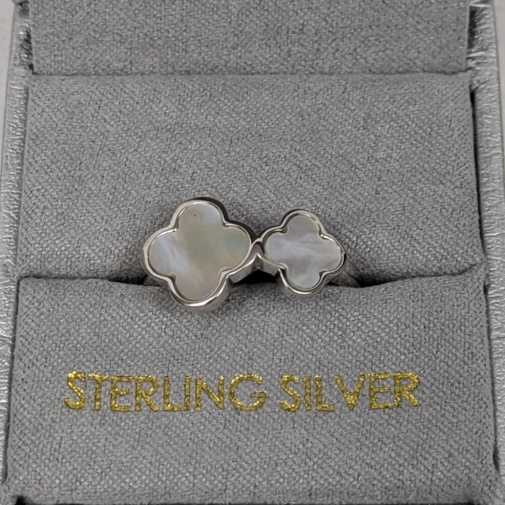 Stella Rose Sterling Silver Clover Ring - Size 7